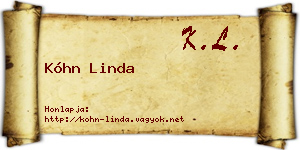 Kóhn Linda névjegykártya